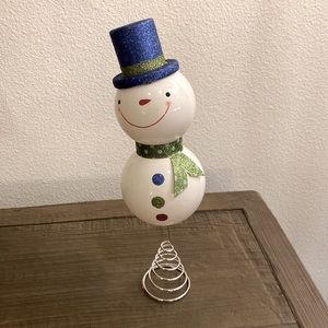 Christmas Snowman Tree-topper 9” / with base 12”